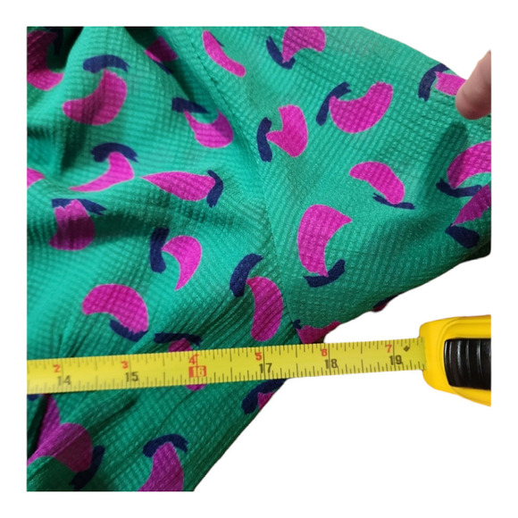 Vintage 60s style collared button up abstract midi textured dress Lui Chantant - Picture 11 of 11